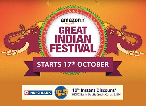 Amazon Great Indian Festival Sale 2020 (17-23 Oct) - 10% Off On Hdfc Card